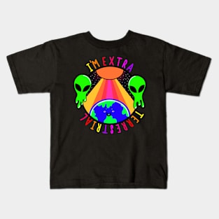 I'm extra-terrestrial sticker Kids T-Shirt